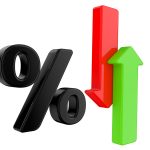 Percent symbol  and arrows